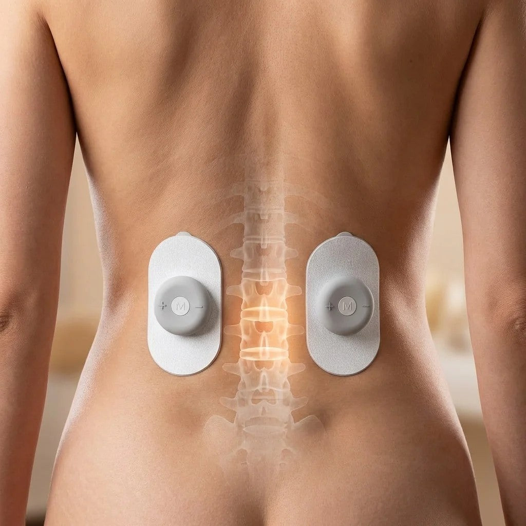 Gel-Pad-Platzierung am unteren Rücken